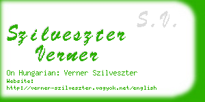 szilveszter verner business card